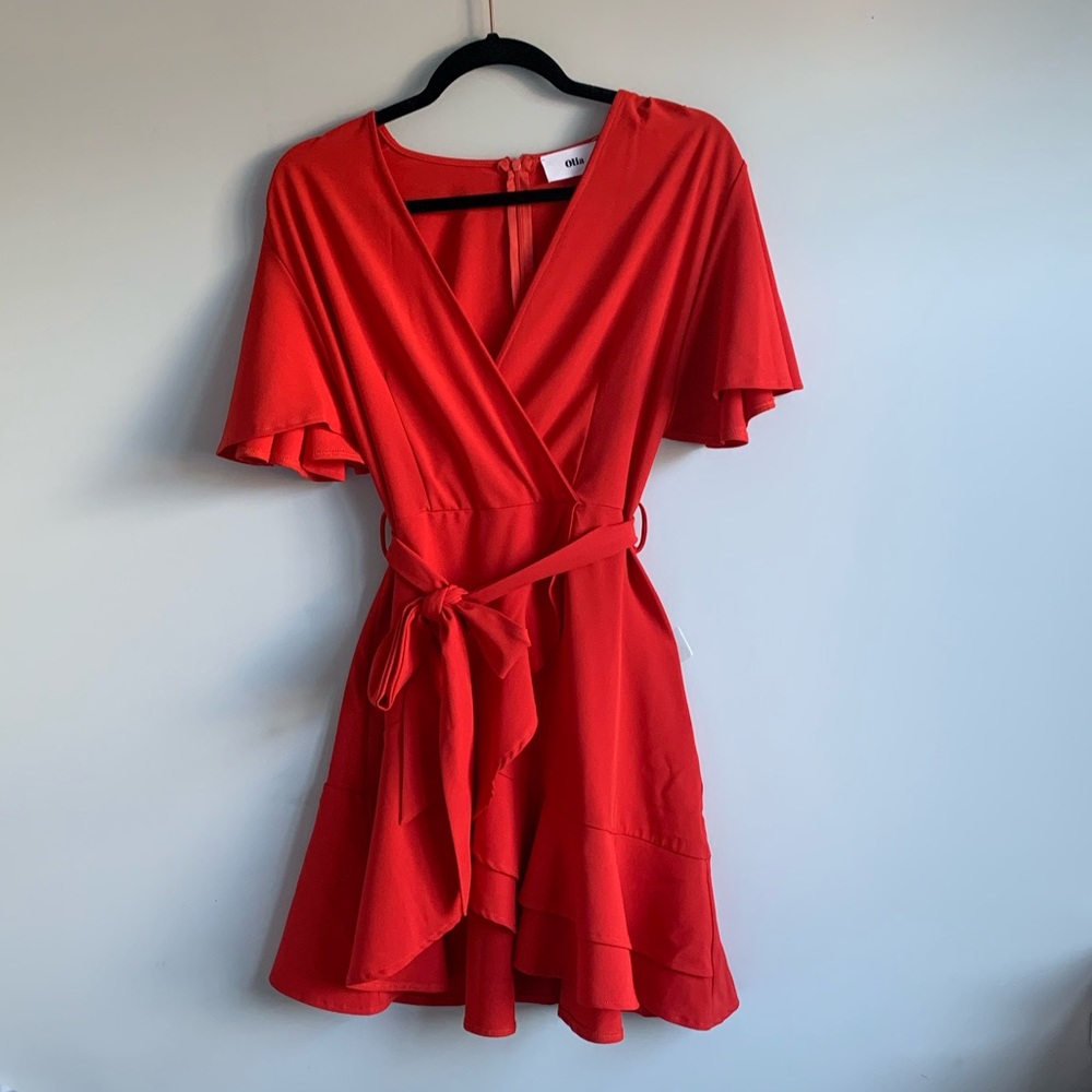 Worn Once! Red Forever 21 Ruffle Dress